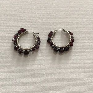 J.Jill Beautiful Beaded Hoop Earrings!